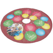 Weihnachtsschmuck Foto Fleece Weihnachtsbaumdecke (Schrägansicht)