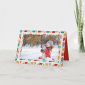 Weihnachtsschmuck Foto geklappt Feiertagskarte (Vorderseite)