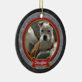 Weihnachtsschmuck Foto Leather Red Gold (Rechts)