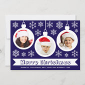 Weihnachtsschmuck-Fotocollage Frohe Weihnachten Bl (Vorderseite)