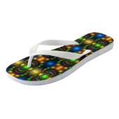 Weihnachtsschmuck-Fraktal Design Badesandalen (Schrägansicht)
