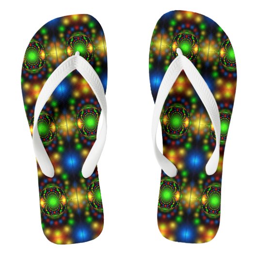Weihnachtsschmuck-Fraktal Design Badesandalen (Fußbett)