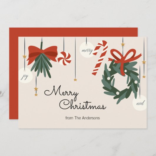 Weihnachtsschmuck Frohe Weihnachten (Vorne/Hinten)