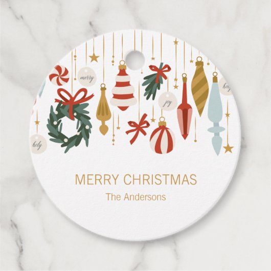 Weihnachtsschmuck Frohe Weihnachtsfeiertage Geschenkanhänger (Vorderseite)