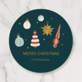 Weihnachtsschmuck Frohe Weihnachtsfeiertage Geschenkanhänger (Rückseite)