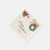Weihnachtsschmuck Frohe Weihnachtsfeiertage Serviette (Ecke)