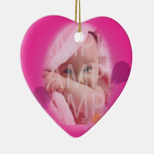 Weihnachtsschmuck für das Baby. Rosa (Rechts)