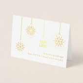 Weihnachtsschmuck für Geschäftsleute Folienkarte (Vorderseite)