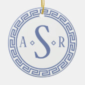 Weihnachtsschmuck für Griechisch Key Monogram (Vorne)