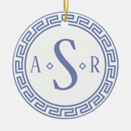 Weihnachtsschmuck für Griechisch Key Monogram