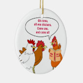 Weihnachtsschmuck für Hühner Gesangskarolen Custom (Rechts)