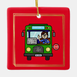 Weihnachtsschmuck für männliche Busfahrer