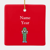 Weihnachtsschmuck für männliche Chirurgen (Rückseite)