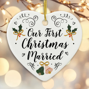 Weihnachtsschmuck für Neugeborene 1. verheiratet
