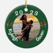 Weihnachtsschmuck für Paare in Rot und Grün (Hinten)