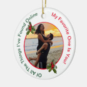 Weihnachtsschmuck für Paare - Keramik (Links)