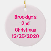Weihnachtsschmuck für personalisierte Mädchen (Hinten)