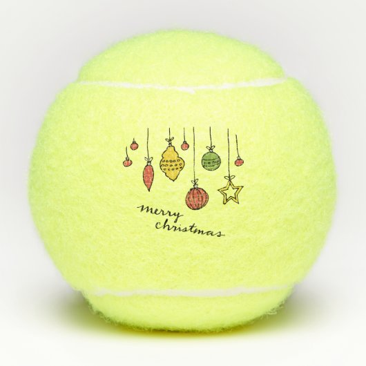 Weihnachtsschmuck für Tennisspieler Tennisbälle (Vorderseite)