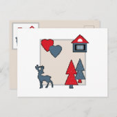 Weihnachtsschmuck , Geschenk , Dekoration , Grün Einladungspostkarte (Vorne/Hinten)