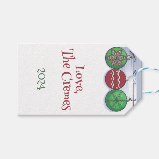 Weihnachtsschmuck Geschenkanhänger (Vorderseite (Horizontal))