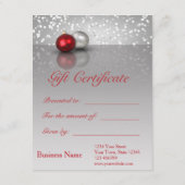 Weihnachtsschmuck - Geschenkgutschein (Rückseite)