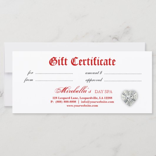 Weihnachtsschmuck Geschenkgutschein Zebra Rot (Rückseite)