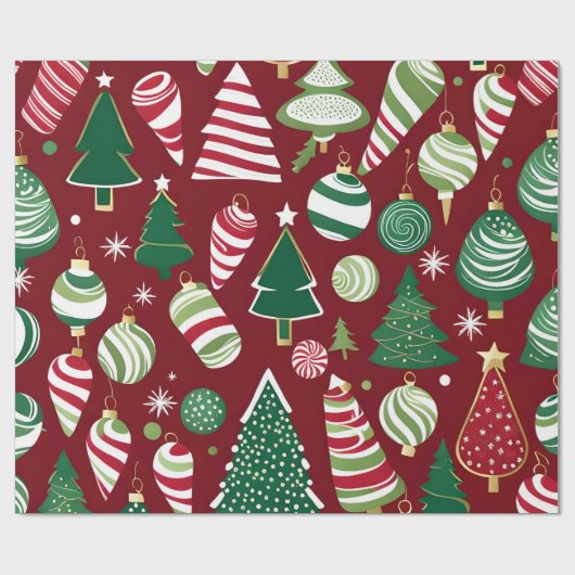 Weihnachtsschmuck Geschenkpapier (Flach)