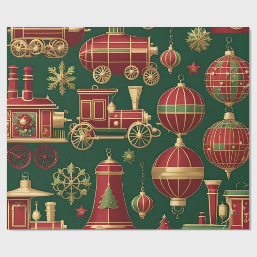 Weihnachtsschmuck Geschenkpapier (Flach)