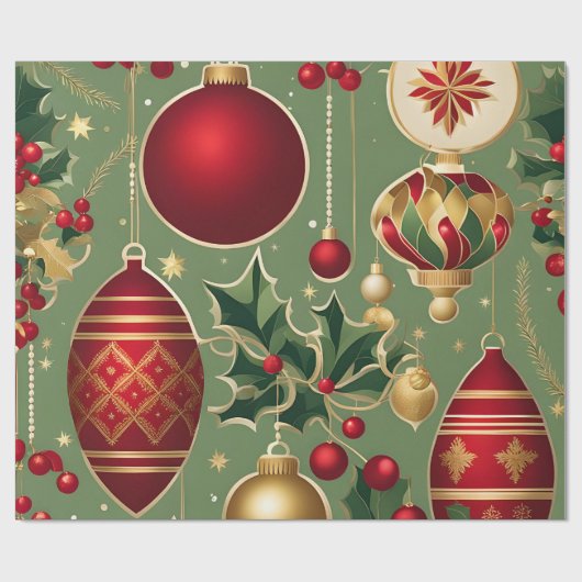 Weihnachtsschmuck Geschenkpapier (Flach)