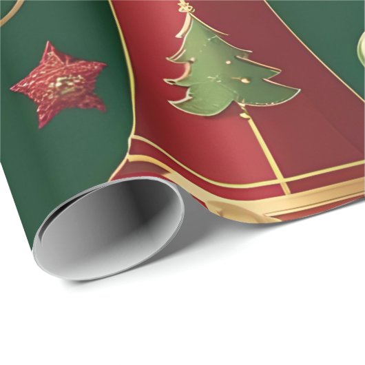 Weihnachtsschmuck Geschenkpapier (Rolleneckpunkt)