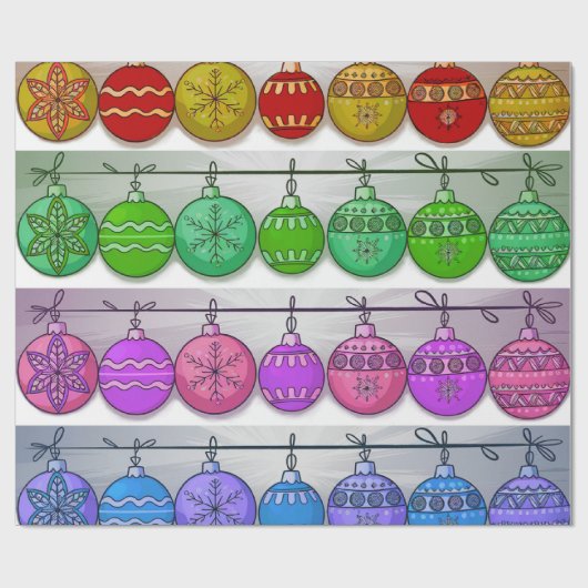 Weihnachtsschmuck Geschenkpapier (Flach)