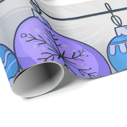 Weihnachtsschmuck Geschenkpapier (Rolleneckpunkt)