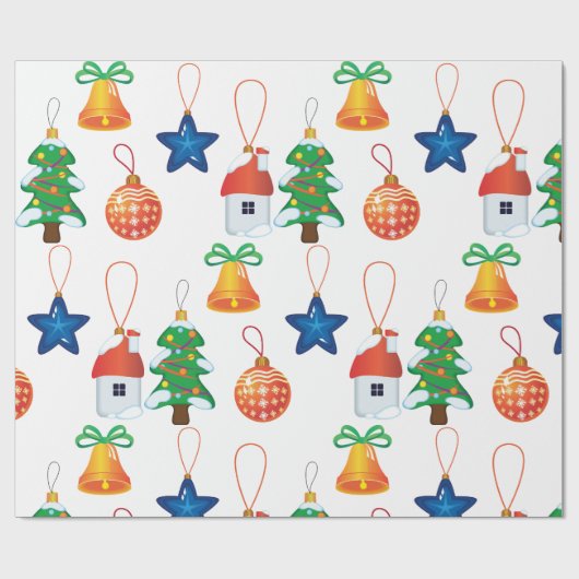 Weihnachtsschmuck Geschenkpapier (Flach)