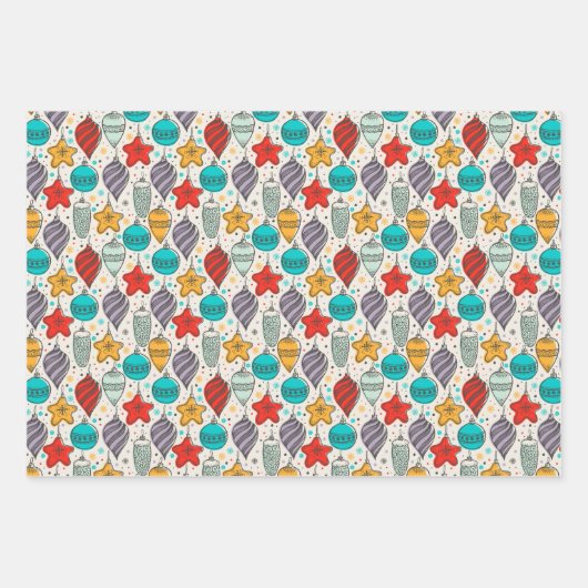 Weihnachtsschmuck Geschenkpapier Set (Vorderseite 3)