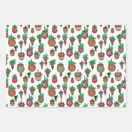 Weihnachtsschmuck Geschenkpapier Set (Vorderseite 3)