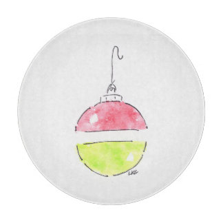 Weihnachtsschmuck Glas Schneidebrett
