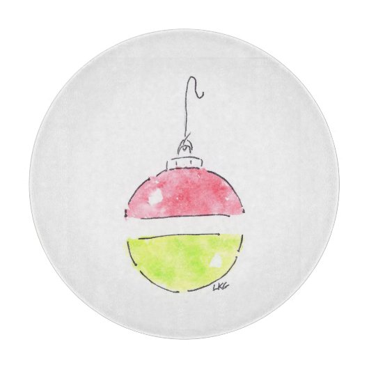 Weihnachtsschmuck Glas Schneidebrett (Vorderseite)