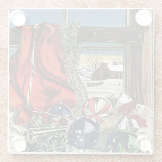Weihnachtsschmuck Glasuntersetzer (Rückseite)