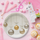 Weihnachtsschmuck Gold ID251 Pappteller (Party)