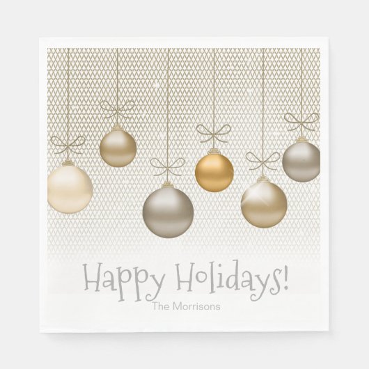 Weihnachtsschmuck Gold ID251 Serviette (Vorderseite)