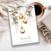 Weihnachtsschmuck Gold Necklace Holder Visitenkarte