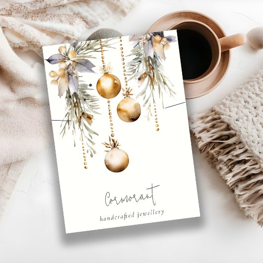 Weihnachtsschmuck Gold Necklace Holder Visitenkarte