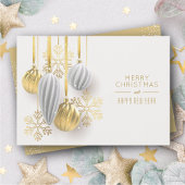 Weihnachtsschmuck Gold Silber Feiertagskarte