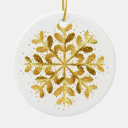 Weihnachtsschmuck Gold Snowflake (Vorne)