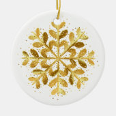 Weihnachtsschmuck Gold Snowflake (Vorne)