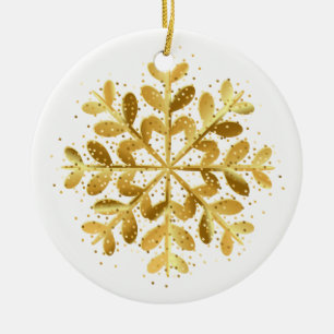 Weihnachtsschmuck Gold Snowflake