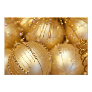 Weihnachtsschmuck, Goldschmuck, Glitzer Fotodruck