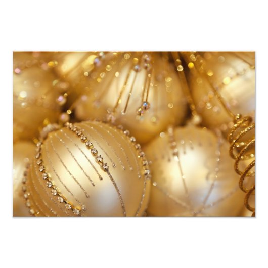 Weihnachtsschmuck, Goldschmuck, Glitzer Fotodruck (Vorne)