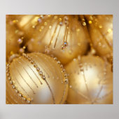 Weihnachtsschmuck, Goldschmuck, Glitzer Poster (Vorne)