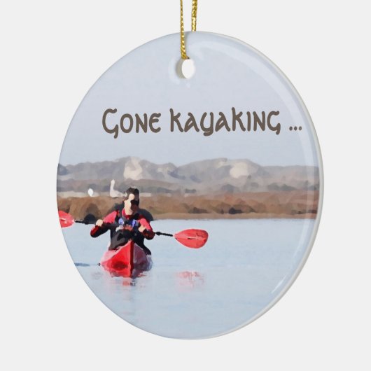 Weihnachtsschmuck "Gone Kayaking" (Links)